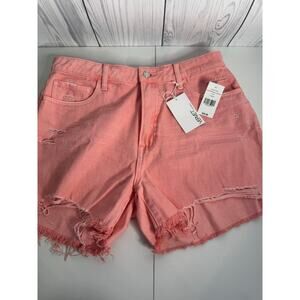 Vervet Rebecca High Rise Vintage Washed Pink shorts New Extra Large